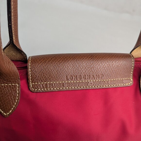 Authentic Longchamp Le Pliage Nylon Pink Tote Shoulder Bag Made in China. - Picture 6 of 15